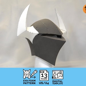 Barbarian No.3 helmet - DIY Printable EVA Foam Helmet Pattern for Cosplay, scalable PDF template