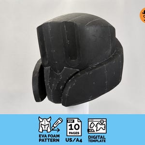 Astral helmet - DIY Printable EVA Foam Helmet Pattern for Cosplay, scalable PDF template