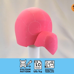 Creature Helm No.1 - DIY druckbares EVA Foam Helmmuster für Cosplay, anpassbare PDF-Vorlage