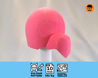 Creature Helmet No.1 - DIY Printable EVA Foam Helmet Pattern for Cosplay, scalable PDF template