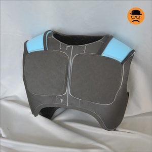 Upper chest armor No.5 - DIY Printable EVA Foam Pattern for Cosplay, scalable PDF template