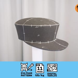 Simple Hat No.3 (2in1) - DIY Printable EVA Foam Pattern for Cosplay, scalable PDF template