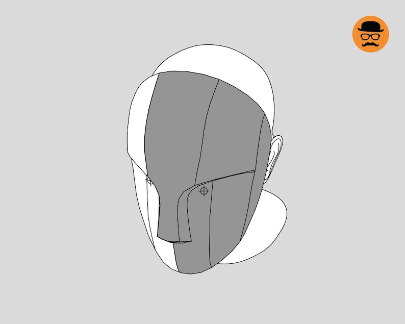 Face Mask Inflatable Pattern Basic Face Mask - DIY Printable EVA Foam Cosplay Pattern (PDF Template ...