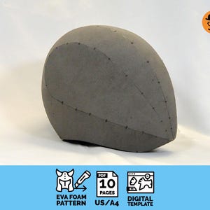 Casco espacial n.° 2: Patrón imprimible para cosplay en goma EVA, plantilla PDF escalable