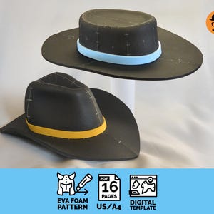 DIY Cowboy hats 2in1 - digital pattern for EVA foam