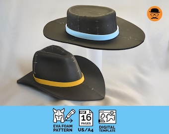 DIY Cowboy hats 2in1 - digital pattern for EVA foam