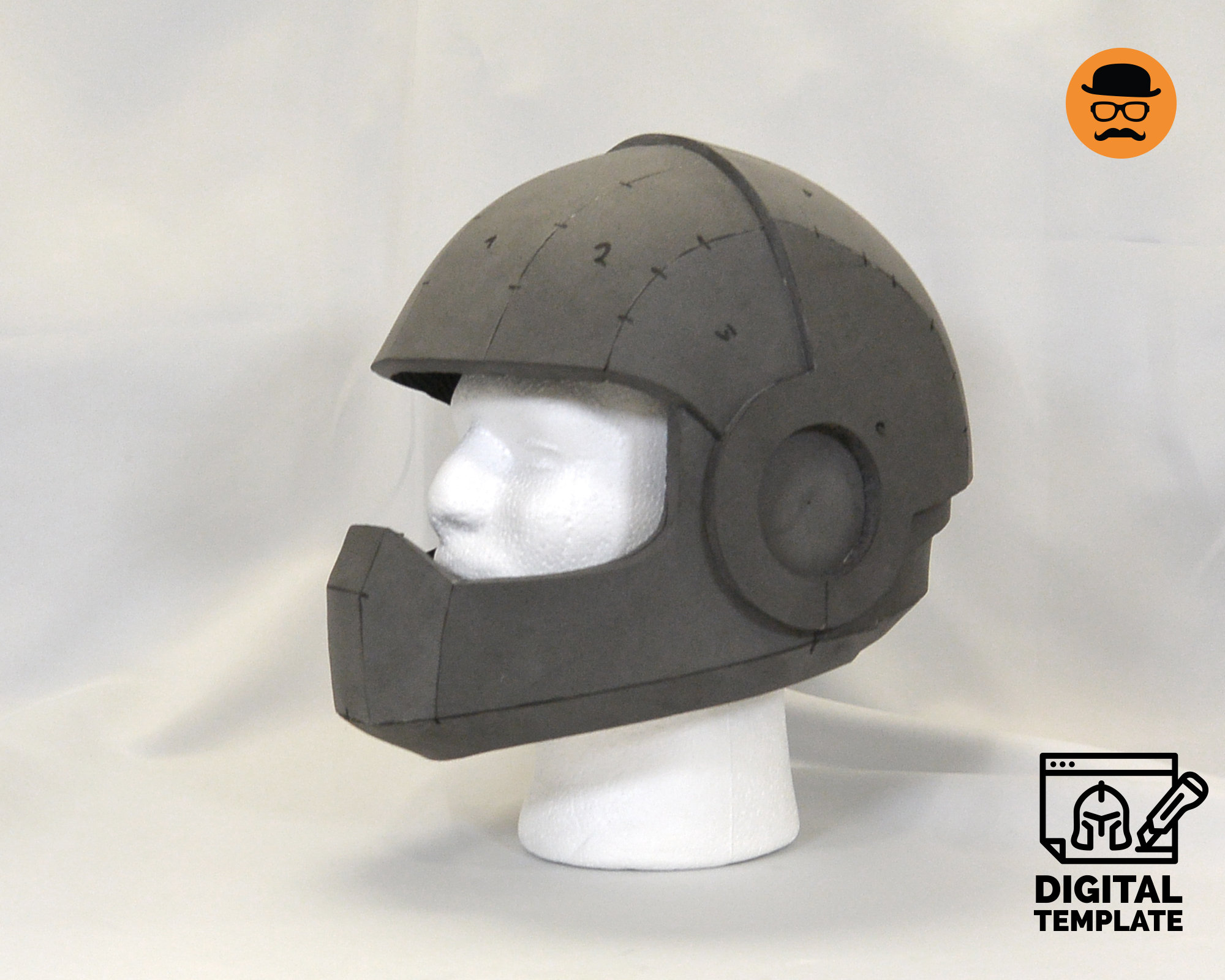 レンジャーNo.1 - コスプレ用EVAフォームヘルメットの型紙（印刷