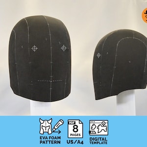 Basic helmet No.5 - DIY Printable EVA Foam Helmet Pattern for Cosplay, scalable PDF template