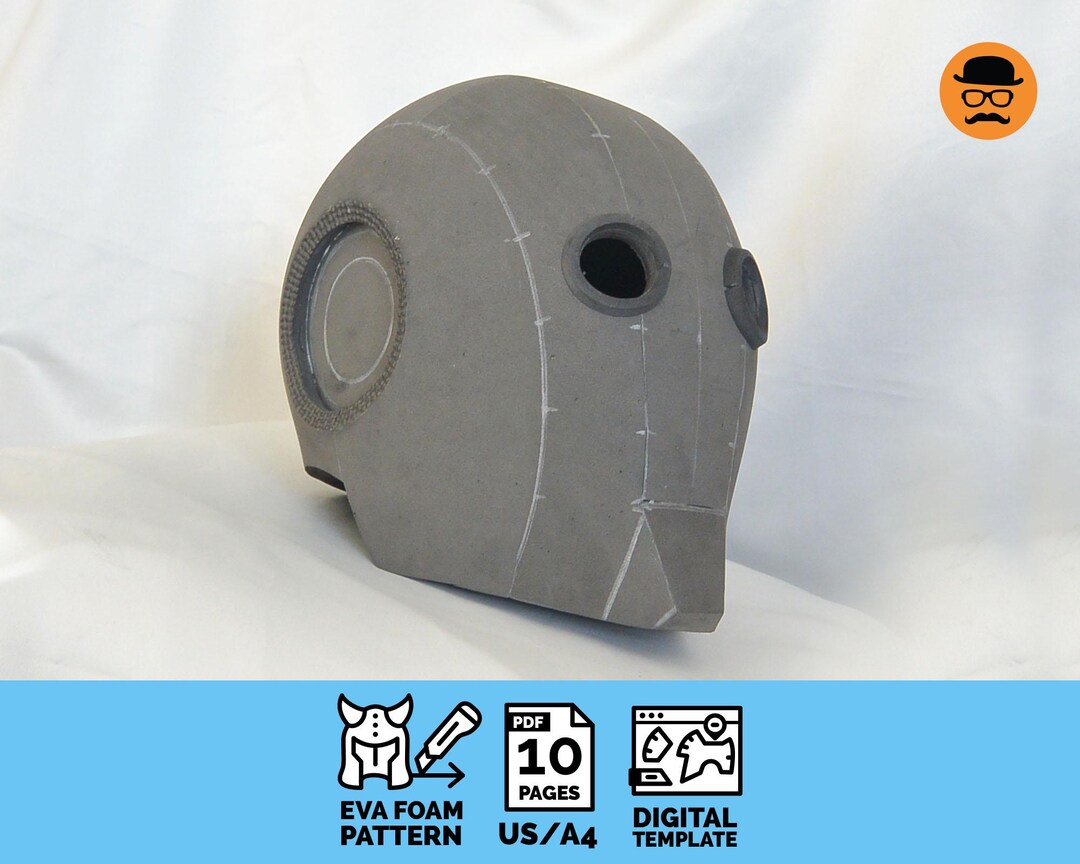 Robot Helmet No.2: DIY Printable EVA Foam Helmet Pattern for Cosplay ...