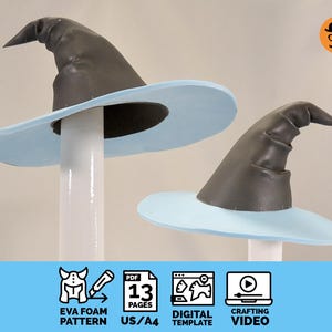 Wizard Hat No.1 - DIY Printable EVA Foam Pattern for Cosplay, scalable PDF template
