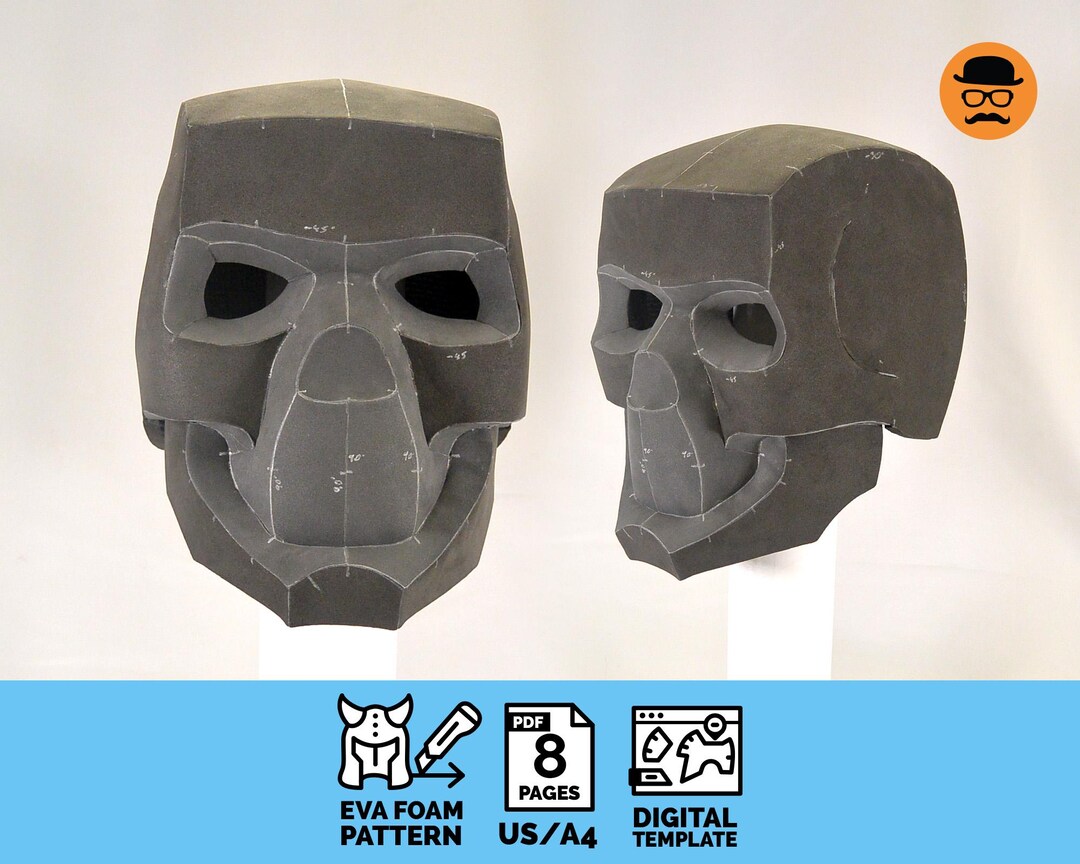 Skull No.1 - DIY Printable EVA Foam Helmet Pattern for Cosplay ...