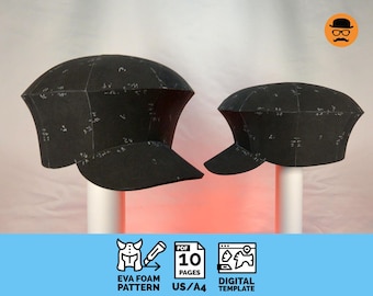 Hat No.4 - DIY Printable EVA Foam Hat Pattern for Cosplay, scalable PDF template