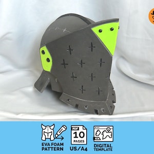 Knight helmet No.4 - DIY Printable EVA Foam Helmet Pattern for Cosplay, scalable PDF template