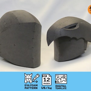 Basic No.6 - DIY Printable EVA Foam Helmet Pattern for Cosplay, scalable PDF template