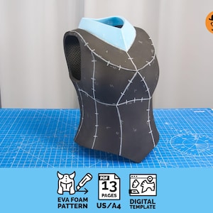 女性用アーマー No.2 - コスプレ用 DIY 印刷可能 EVA ヘルメットパターン、スケーラブル PDF テンプレート