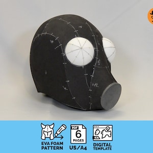Alien Helmet No.1 - DIY Printable EVA Foam Pattern for Cosplay, scalable PDF template