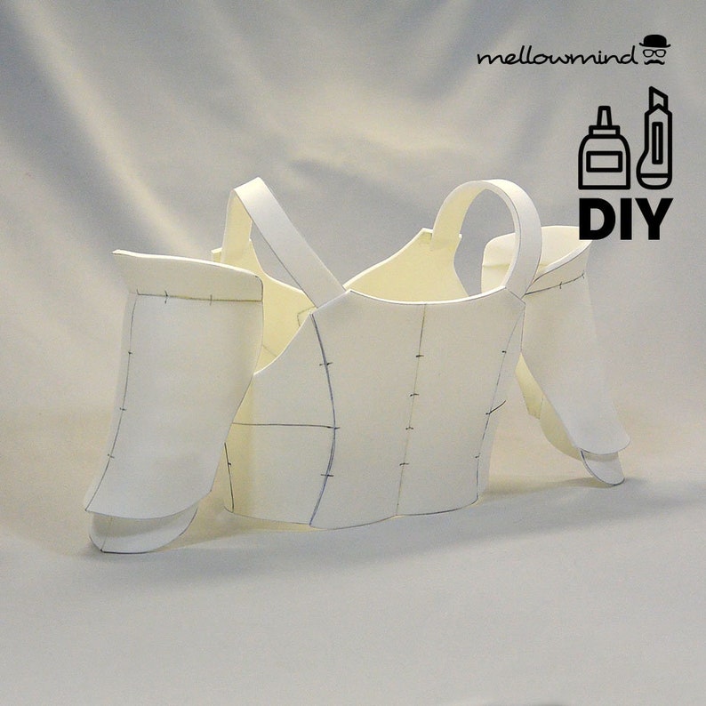 DIY Femal Chest Armour and Shoulder Pads Tempalte for EVA Foam Etsy