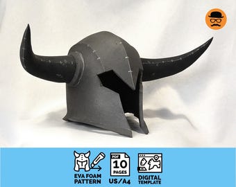 Barbarian No.1 - DIY Printable EVA Foam Helmet Pattern for Cosplay, scalable PDF template
