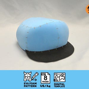 Simple Cap Hat - DIY Printable EVA Foam Hat Pattern for Cosplay, scalable PDF template