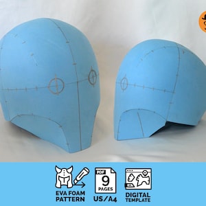 Weltraum-Helm - DIY druckbares EVA Foam Helm-Muster für Cosplay, skalierbare PDF-Vorlage