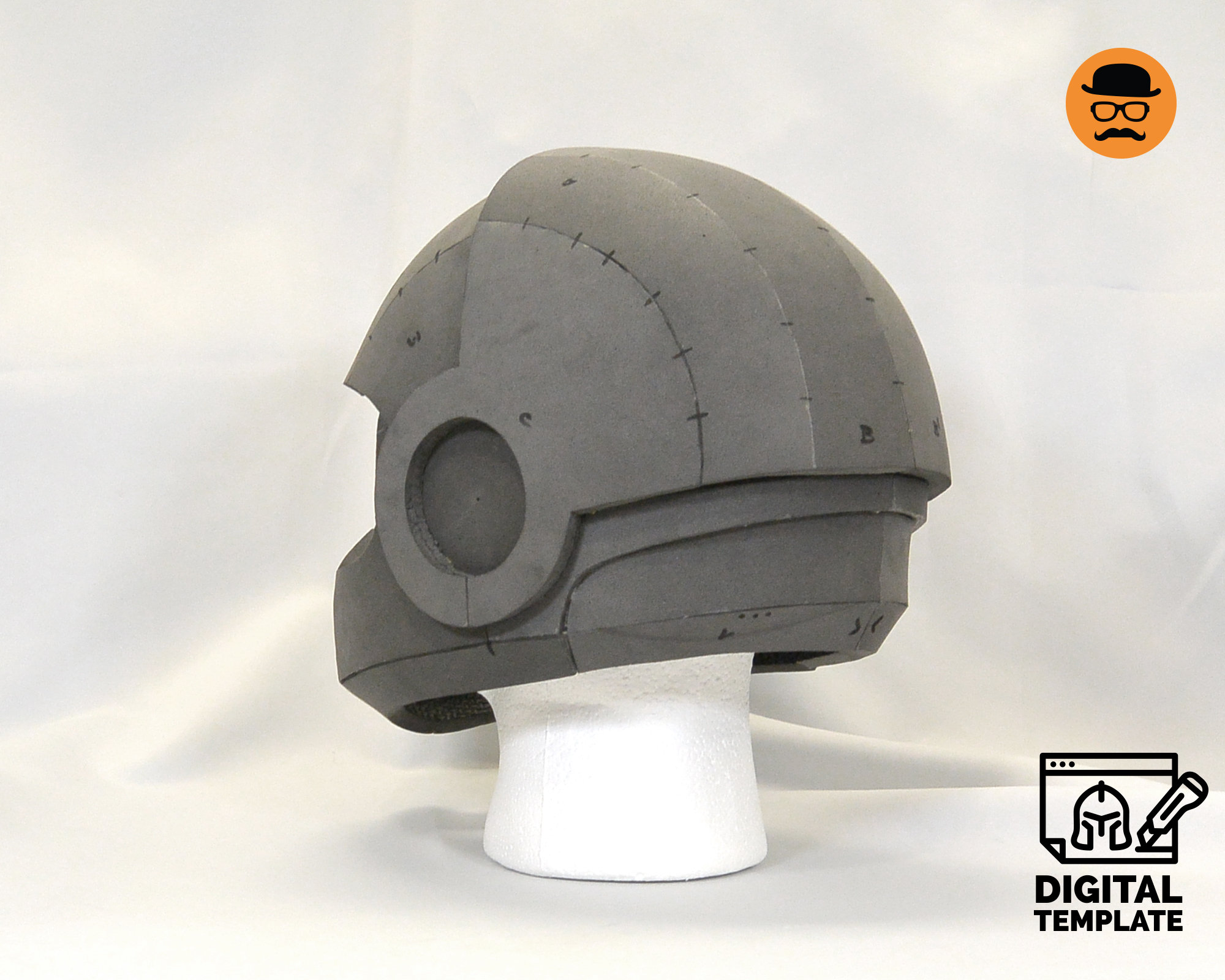 Helmet Pdf Pattern Ranger No.1 - DIY Printable EVA Foam Helmet Pattern for Cosplay ...