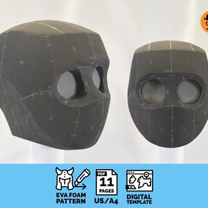 Droid No.1: DIY Printable EVA Foam Helmet Pattern for Cosplay, scalable PDF template