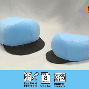 Simple Cap Hat - DIY Printable EVA Foam Hat Pattern for Cosplay, scalable PDF template
