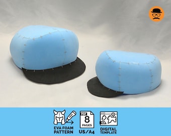 Simple Cap Hat - DIY Printable EVA Foam Hat Pattern for Cosplay, scalable PDF template