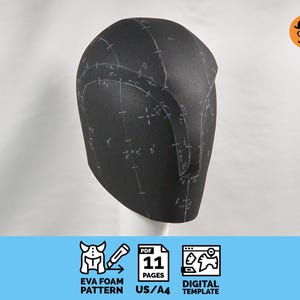 Anomaly Helmet -  DIY Printable EVA Foam Pattern for Cosplay, scalable PDF template