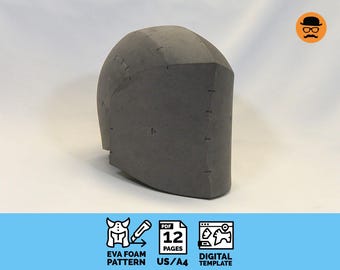 Base n. 6 - Modello fai da te per casco in schiuma EVA stampabile per cosplay, modello PDF scalabile