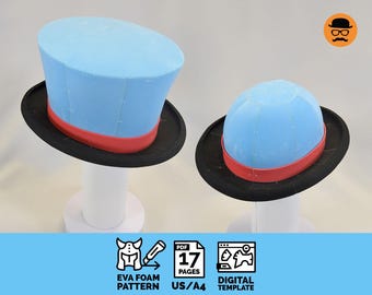 Hat No.2 2in1 - DIY Printable EVA Foam Hats Pattern for Cosplay, scalable PDF template
