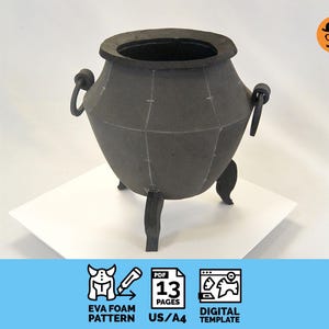 Cauldron - DIY Printable EVA Foam Prop Pattern for Cosplay, scalable PDF template
