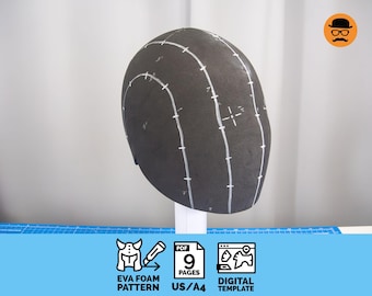 Basic Helmet No.9 - Printable DIY EVA foam cosplay pattern, scalable PDF template
