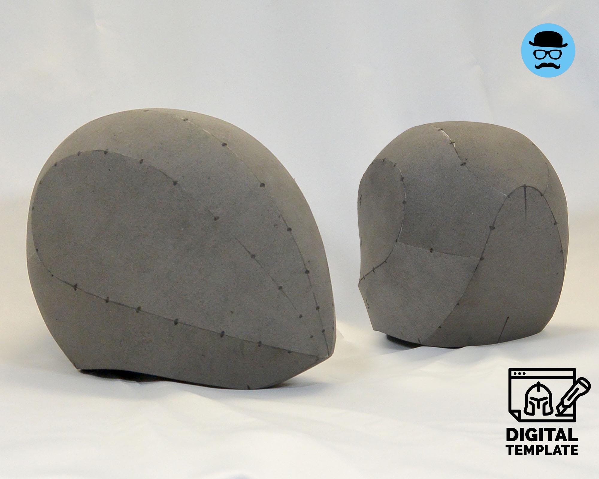 Space helmet No.2 - DIY Printable EVA Foam Pattern for Cosplay, scalable PDF template
