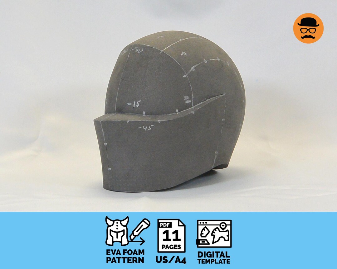 Stealth Helmet No.1 - DIY Printable EVA Foam Pattern for Cosplay ...