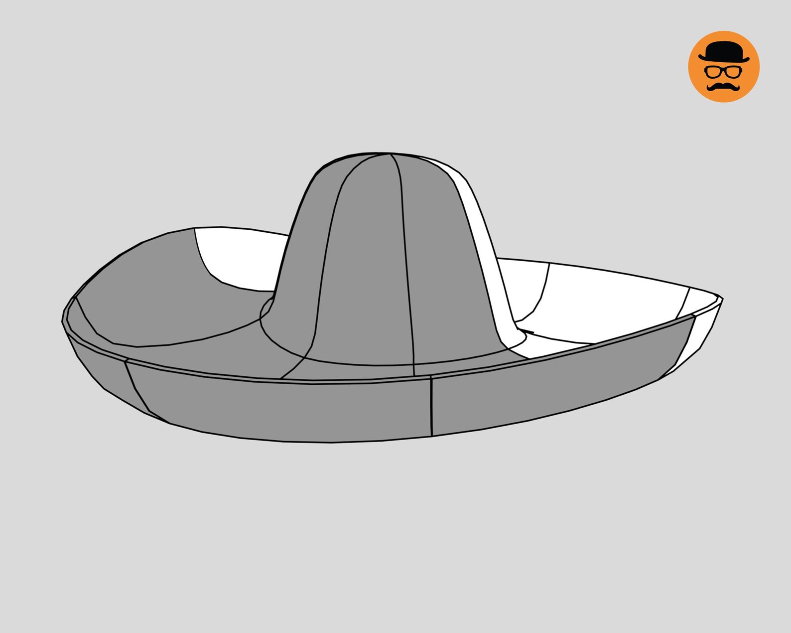 Sombrero Hat Printable DIY EVA Foam Cosplay Pattern, Scalable PDF