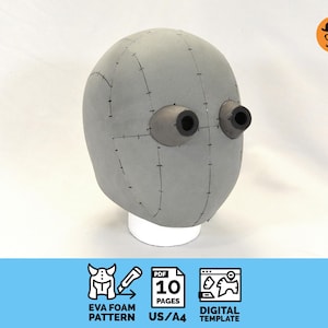 Basic helmet No.4: DIY Printable EVA Foam Helmet Pattern for Cosplay, scalable PDF template