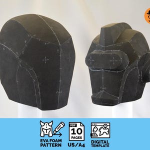 Roboter Nr.3 - DIY druckbares EVA Foam Helmmuster für Cosplay, skalierbare PDF-Vorlage