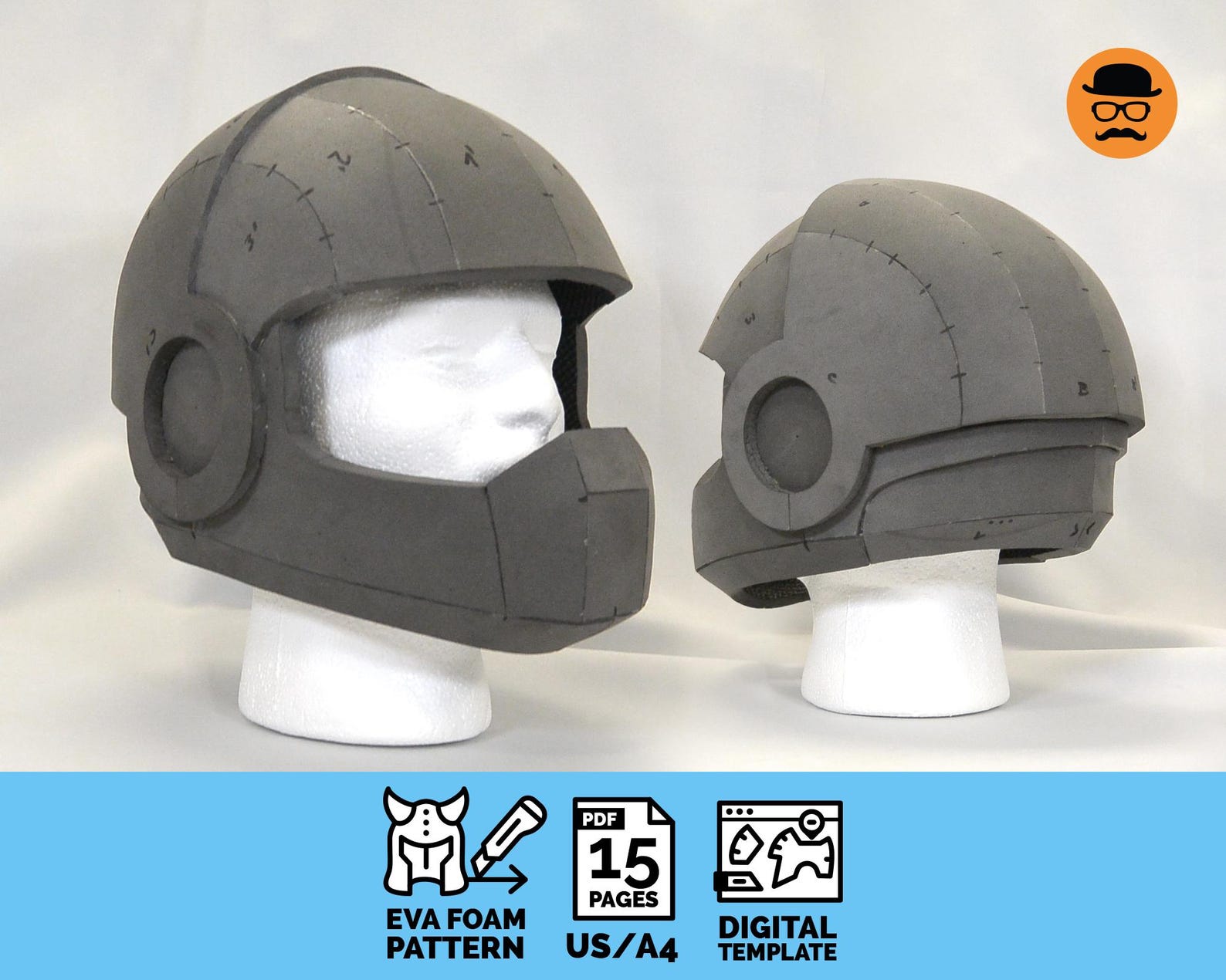 Little Ranger Pattern Ranger No.1 - DIY Printable EVA Foam Helmet Pattern for Cosplay ...