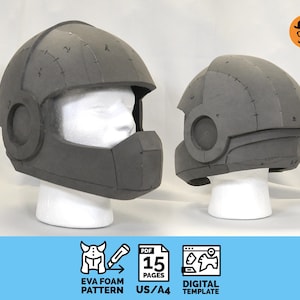 Ranger No.1 - DIY Printable EVA Foam Helmet Pattern for Cosplay, scalable PDF template