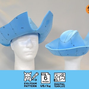 Pirate hat - DIY Printable EVA Foam Hat Pattern for Cosplay, scalable PDF template