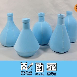 Alchemical Set: DIY Printable EVA Foam Prop Pattern for Cosplay, scalable PDF template