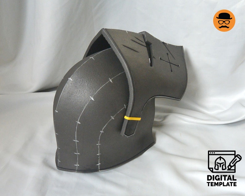 DIY Knight helmet No3 template for EVA foam & crafting Help Book image 5