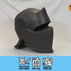 Knight No.5 - DIY Printable EVA Foam Helmet Pattern for Cosplay, scalable PDF template