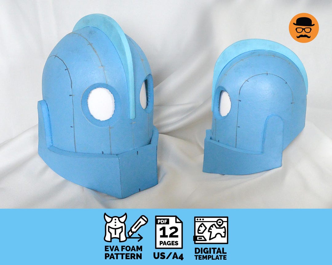Iron Robot Helmet - DIY Printable EVA Foam Helmet Pattern for Cosplay ...
