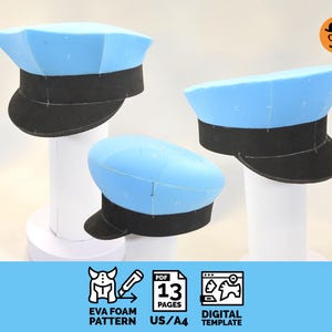 Hat No1 3in1: DIY druckbare EVA Foam Hat Muster für Cosplay, anpassbare PDF-Vorlage