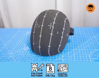 Simple Face Mask: DIY Printable EVA Foam Mask Pattern for Cosplay, scalable PDF template
