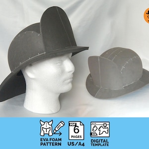 Firefighter - DIY Printable EVA Foam Helmet Pattern for Cosplay, scalable PDF template