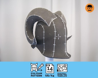 Elmo Serpentinus - Modello PDF stampabile fai-da-te per elmo in schiuma EVA per cosplay, scalabile