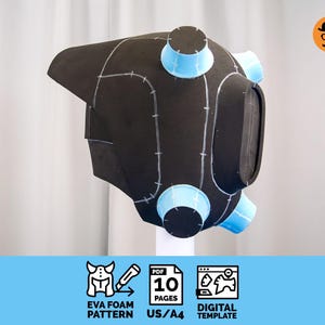 Invader No.3 (2in1) - DIY Printable EVA Foam Helmet Pattern for Cosplay, scalable PDF template